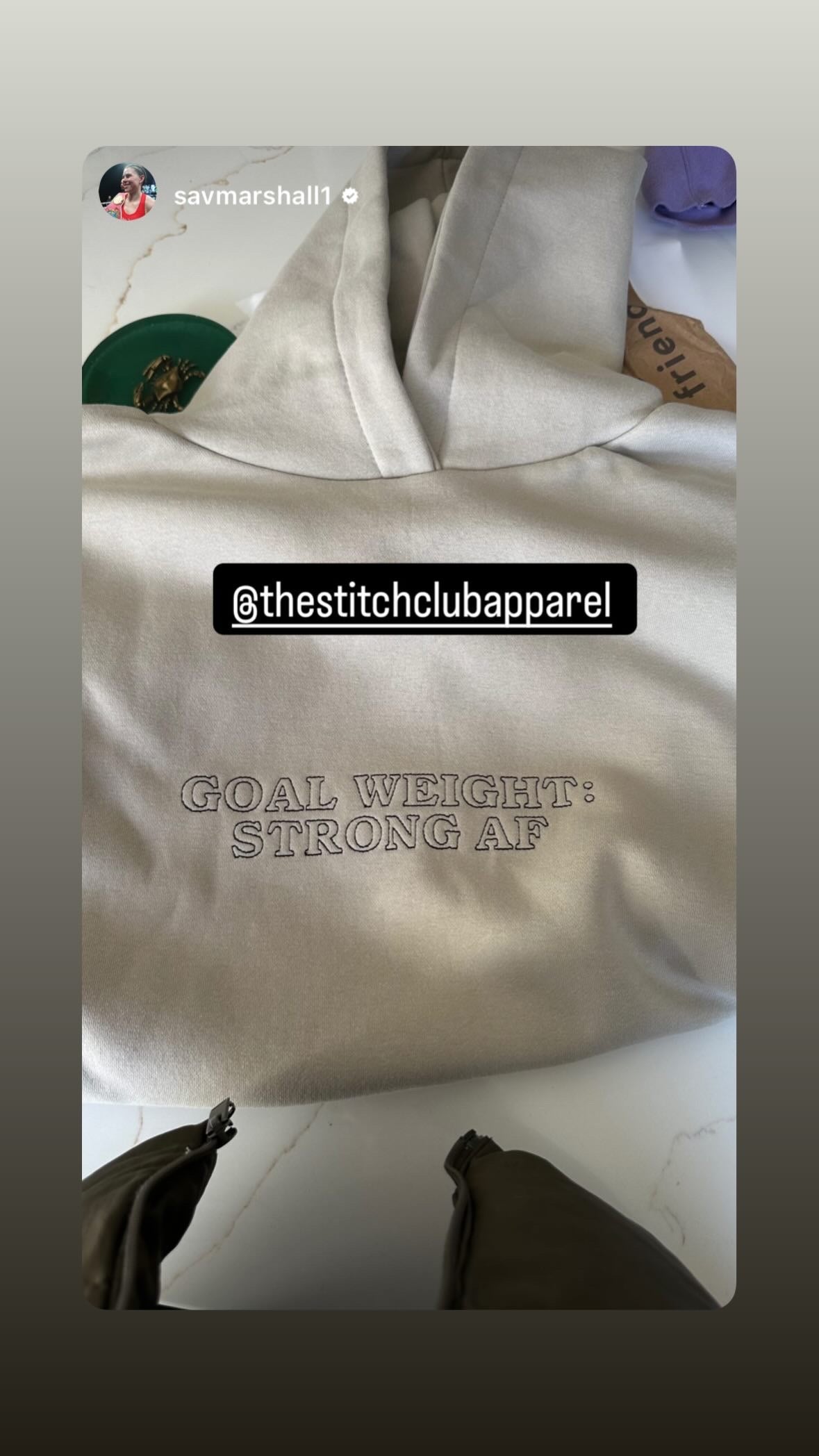 Goal Weight Strong AF Hoodie
